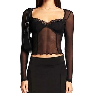 Sheer black long sleeve